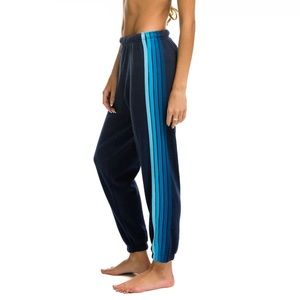 Aviator Nation 5 STRIPE SWEATPANTS - NAVY // BLUE in Size XS